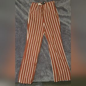 Stripped orange and 2hite pants